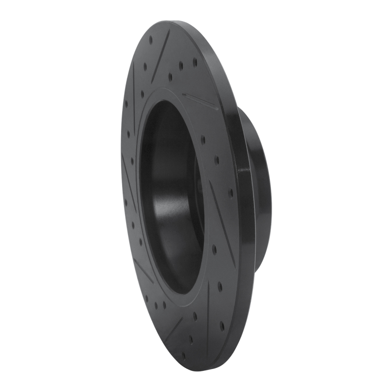 Audi TT Quattro Brake Rotor (1) - Rear Right - R1 Concepts - Drilled & Slotted - Black - `08-`15